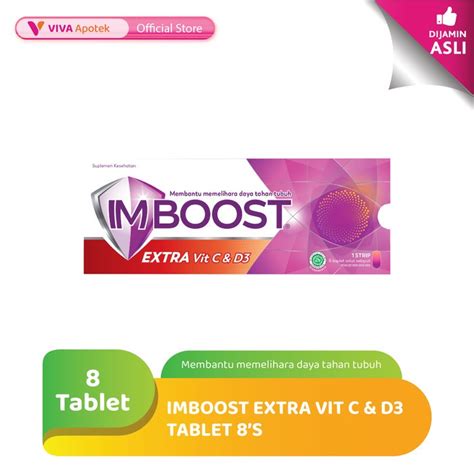 Jual Imboost Extra Vit C D3 Untuk Menjaga Daya Tahan Tubuh 8 Tablet