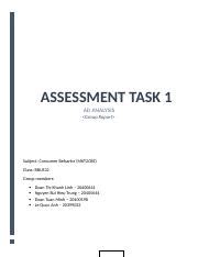 Cbe Assignment Docx ASSESSMENT TASK 1 AD ANALYSIS Group Report