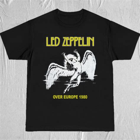 Vintage Led Zeppelin Over Europe Shirt Tokopyramid