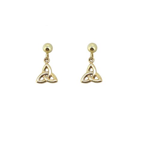 10ct Yellow Gold Trinity Knot Earrings Facet Jewellers