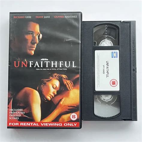 Ex Rental Big Box Vhs Film Unfaithful 2002 Richard Gere Diane Lane