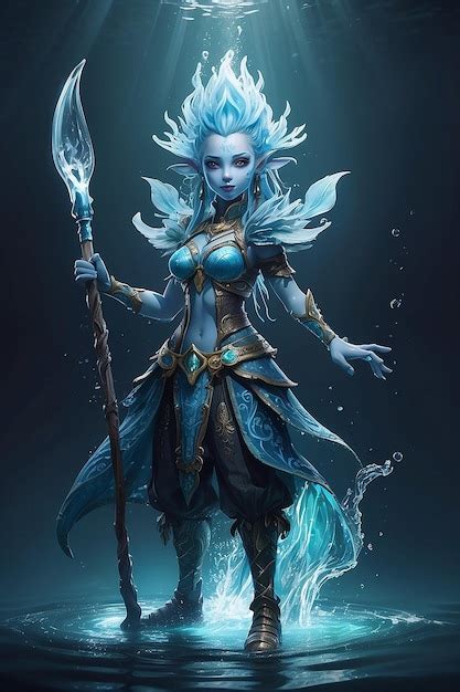 Premium Photo Fantasy Water Character