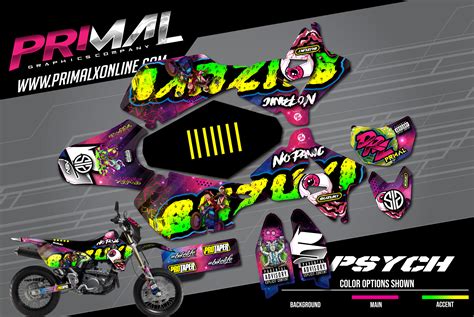 Psychedelic Series Supermoto Graphics Kit Primal Gfx Co Signs