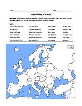 Europe Physical Features Quiz