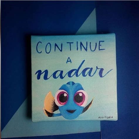 Dory Mini Quadro Pintura Fa A Voc Mesmo Ideias Para Telas Pinturas