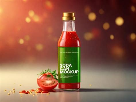 Premium Psd Psd Plastic Tomato Sos Bottle Mockup