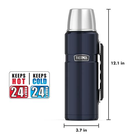 Thermos Stainless King 40 Ounce Beverage Bottle Midnight