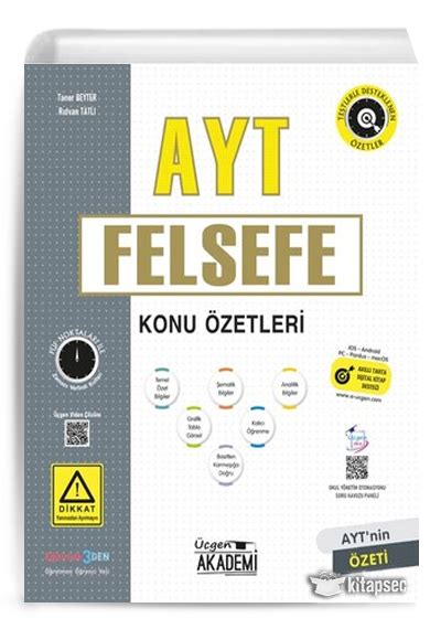 2023 AYT Felsefe Konu Özetleri Üçgen Akademi 9786257152884