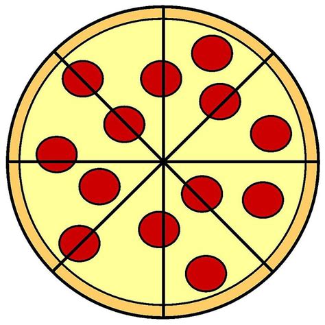 Fractions Clipart Pizza Printable Fractions Pizza Printable Math