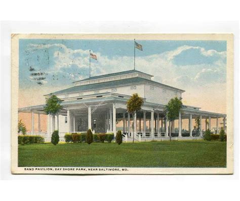 Band Pavilion Bay Shore Park Near Baltimore Maryland Vintage