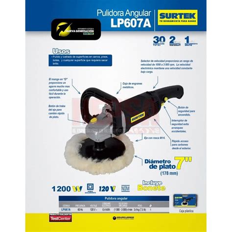 PULIDORA POLISH 7 1200W 120V SURTEK LP607A