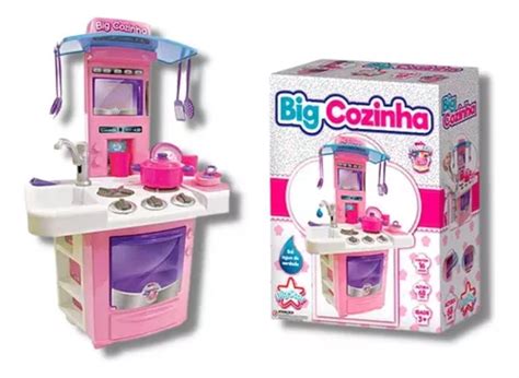 Cozinha Infantil Rosa Pia Fogão E Forno Big Cozinha MercadoLivre