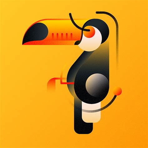 Luca Qius Graphical Colourful Birds Bird Spot