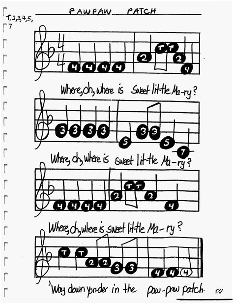 Miss Jacobson's Music: TONETTE SONG BOOK: PAGES 51-61