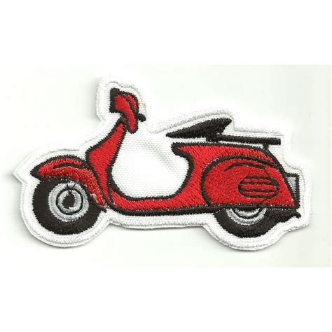 Parche Bordado Vespa Silueta Moto 8cm X 45cm Los Parches