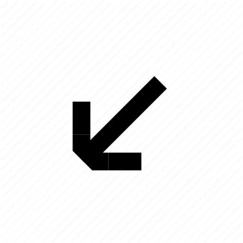 Arrow Down Left Icon Download On Iconfinder