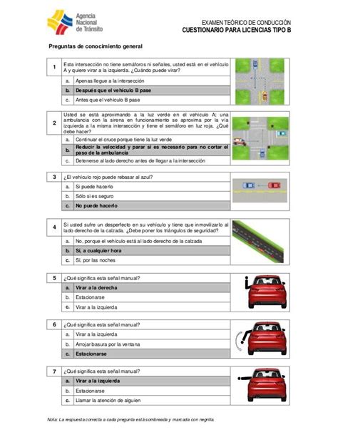 Simulador De Preguntas Licencia Tipo B