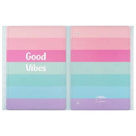 Caderno Inteligente Capa E Contracapa Good Vibes By Indy Caderno