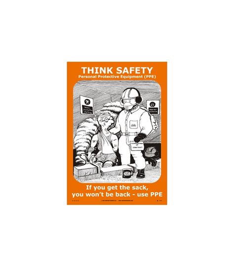 Safety Training Posters Think Safety White Vinyl Poster Personal