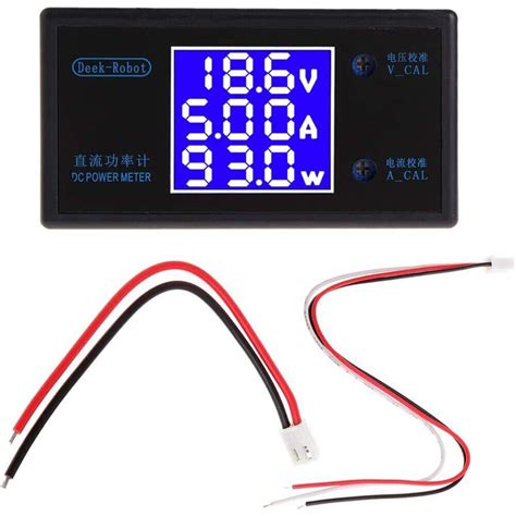 DC 100V 10A 250W LCD Digital Voltmeter Ammeter Wattmeter Voltage