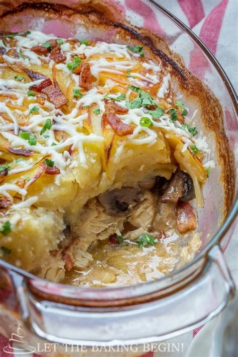 Chicken Mushroom And Potato Casserole Let The Baking Begin