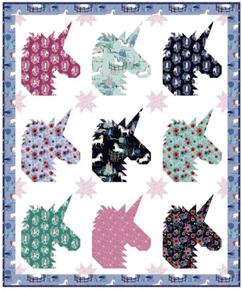 Team Unicorn Quilt Sewing Pattern From Kelli Fannin Quilt Designs