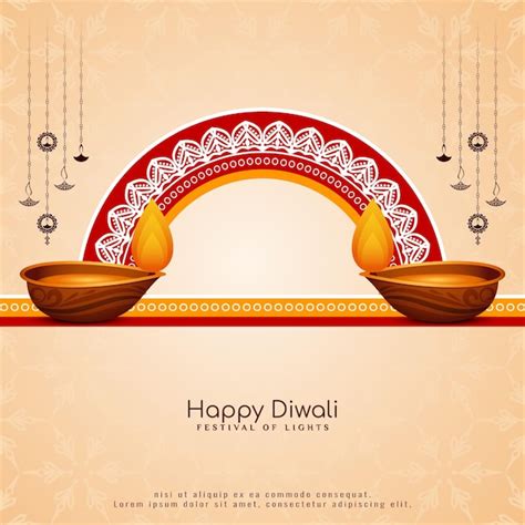 Free Vector Religious Happy Diwali Indian Festival Decorative