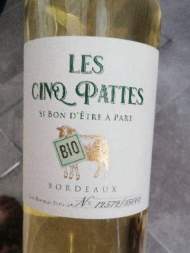 Les Cinq Pattes Bordeaux White Vivino Brasil