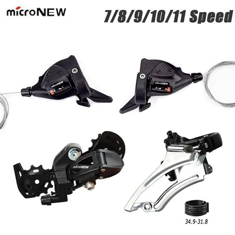 MicroNEW Bicycle Rear Derailleur Front Shifter Shift Lever 7 8 9 10 11