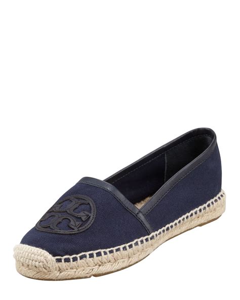 Tory Burch Angus Flat Espadrille Slipon In Blue Lyst