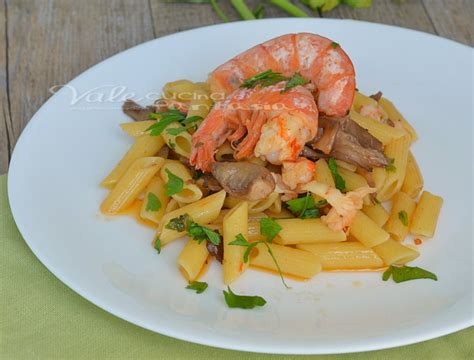 Penne Con Funghi E Gamberoni Ricetta Facile