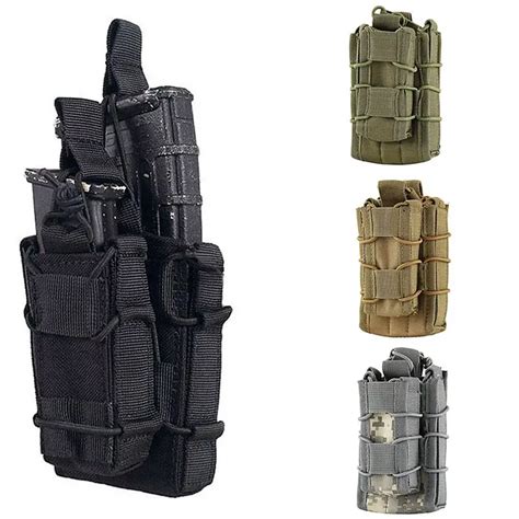 Molle Pouch Tactical Single Open Top Double Layer Rifle Pistol Mag