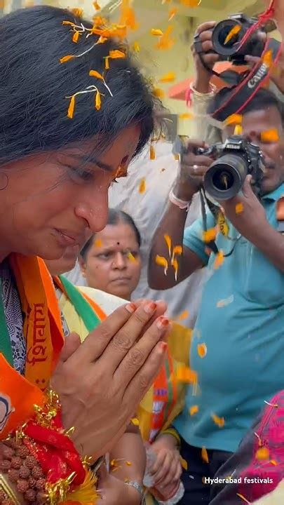 Exceptional Response For Bjp Mp Candidate Madhavi Latha Door To Door