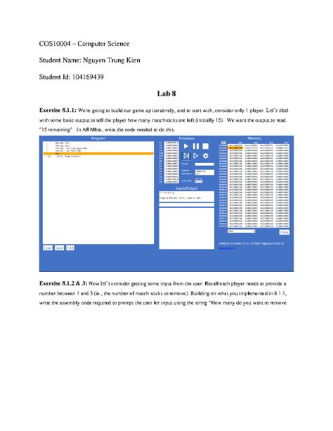 Week Lab Nguyen Trung Kien Cos Computer Science Student Name