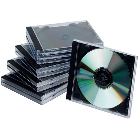 CD-Boxen Standard - Hardbox für 1 CD/DVD, transparent/schwarz, Packung ...