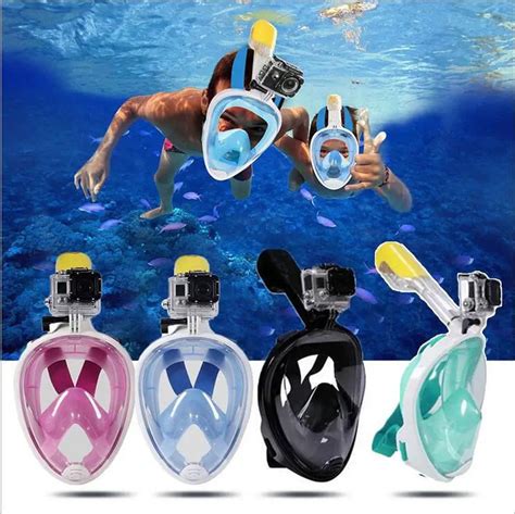 Full Face Snorkeling Masks Panoramic View Anti Fog Swimming Snorkel