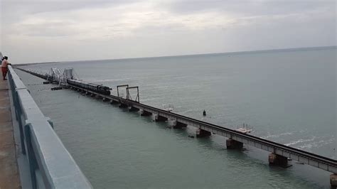 Train Passing Through Pamban Bridge Dhanushkodi Pambanbridge