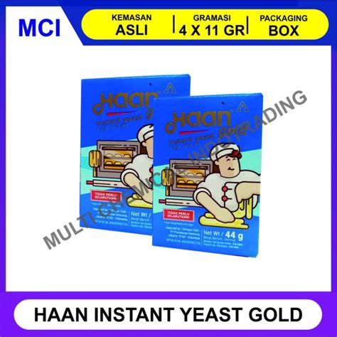 Jual Populer Ragi Haan Gold Instant Yeast Box 4 Sachet X 11 Gr Kota