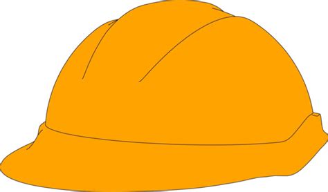 Industrial Orange Hard Hat Vector Illustration Industry Line Protection