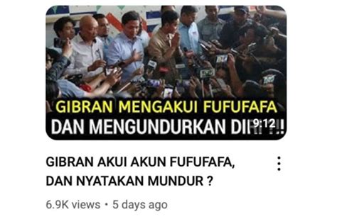 Cek Fakta Video Gibran Akui Pemilik Akun Fufufafa Radar Sukabumi