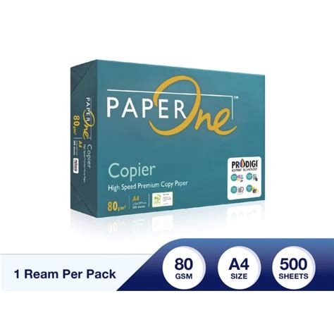 Paper One A4 80gsm 500sheets Copier Paper Green Box 1 Box 5 Reams