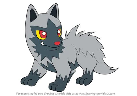 Learn How To Draw Poochyena From Pokemon Pokemon Step By Step