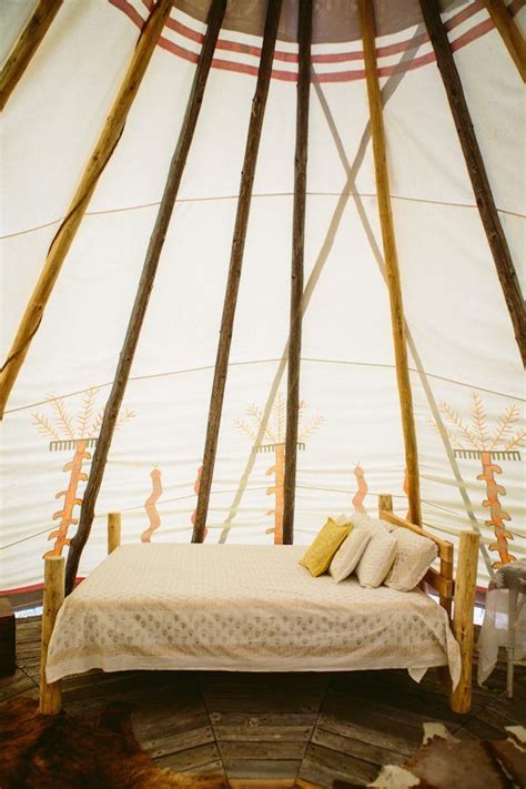 Enchanting Backyard Teepee Wedding Teepee Backyard Outdoor Bed