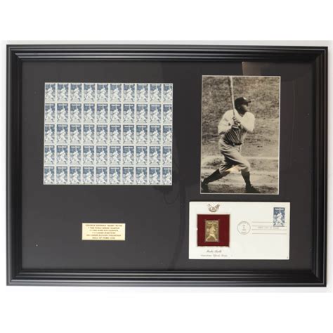 Babe Ruth Full Uncut U S Stamp Sheet Custom Framed Display With