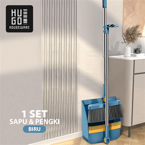 Jual Hugo Set Sapu Pengki Alat Pembersih Lantai Broom Set Dustpan Sapu