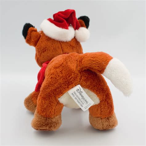 Doudou peluche renard Noël Rox et Rouky DISNEYLAND PARIS