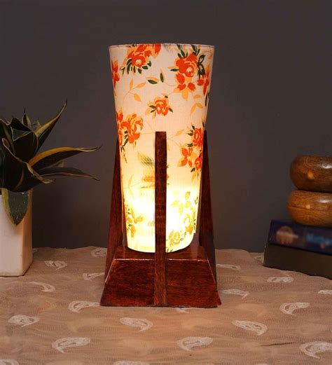 Buy Maroon Jute Table Lamp With Wood Base At 43 OFF By New Era Pepperfry