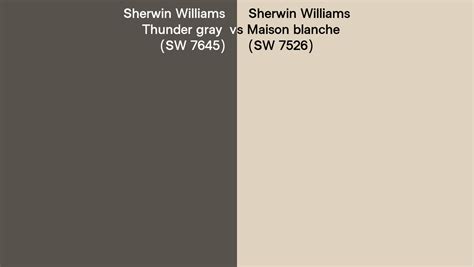 Sherwin Williams Thunder Gray Vs Maison Blanche Side By Side Comparison