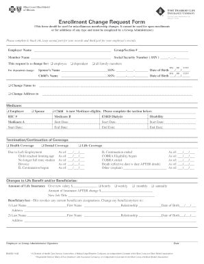 Fillable Online Bcbs Enrollment Change Request Form Pdf Fax Email Print