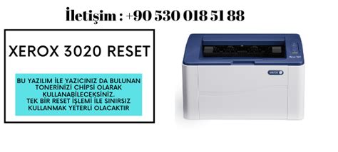 Xerox Phaser 3020 Yazıcı Resetleme Xerox Firmware Fix Yazıcı Serum